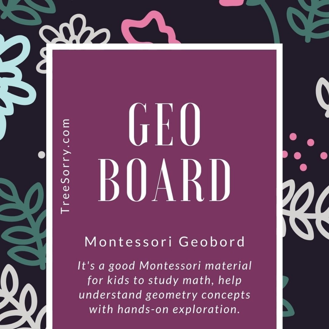 Montessori Geoboard for kids with rubber bands