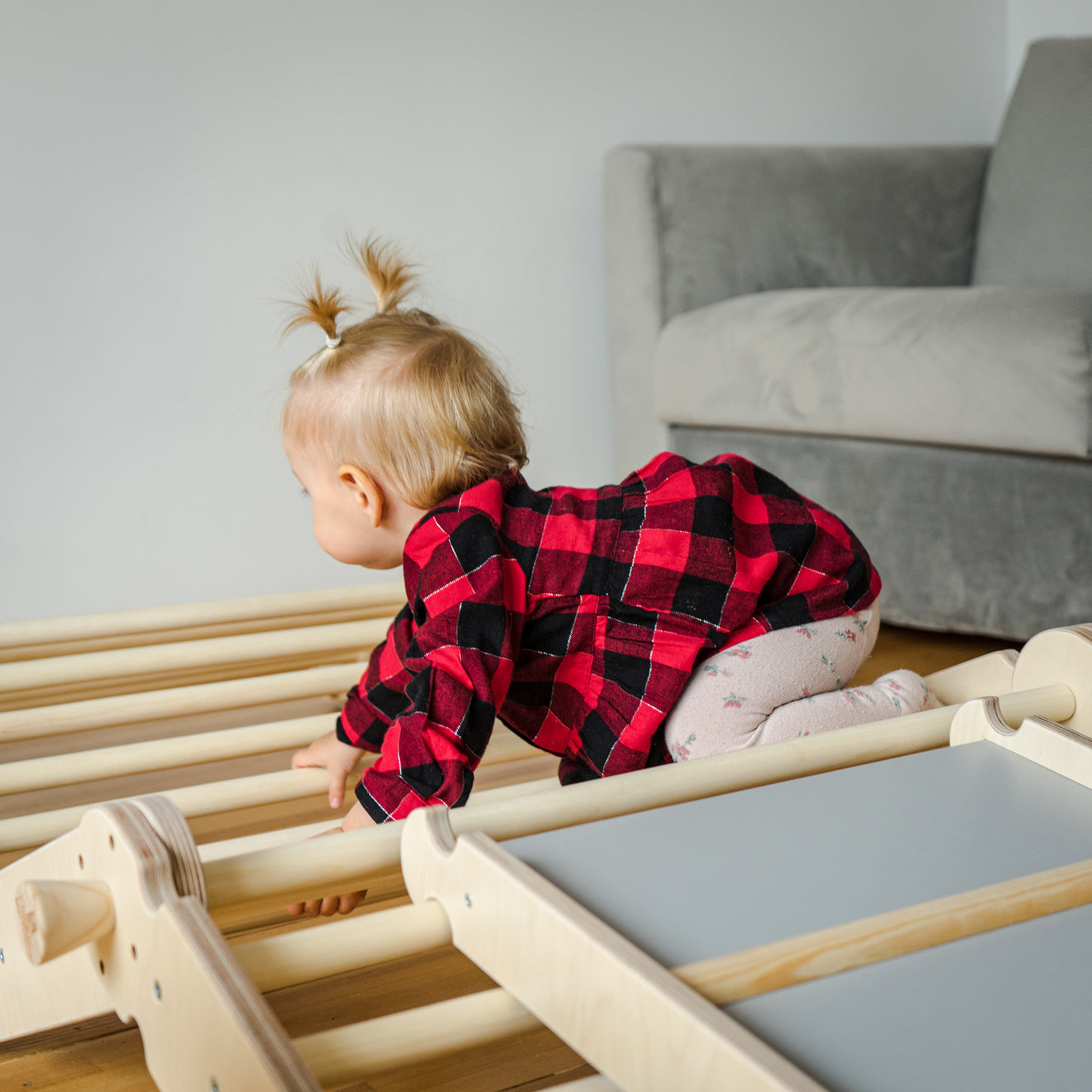 Handmade Foldable Pikler Triangle designed for Montessori Kids