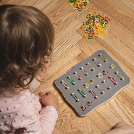Montessori Geoboard for kids with rubber bands