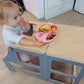 Montessori Learning tower & Kitchen helper - Table and Chair All-in-one