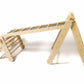 Climbing triangle set for kids with two ramp
