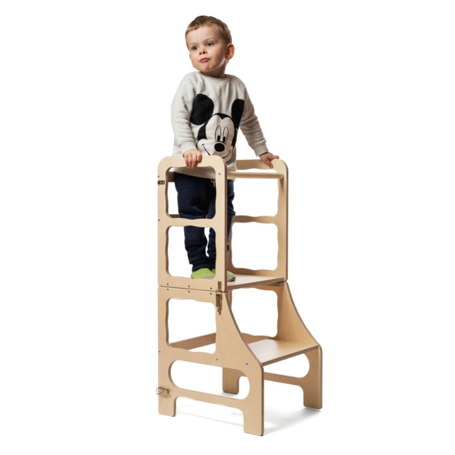 Montessori Learning tower & Kitchen helper - Table and Chair All-in-one